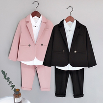 Girl Set 2021 Spring and Autumn Little Girl Suit Jacket Fashion Net Red Yang Qi Childrens Suit Two Piece Fashion