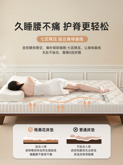 Latex Memory Foam Mattress Pad 180X200 Mat for Rental Housing, Home Bedroom Tatami 1.5m Sponge
