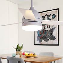 Fan lamp ceiling fan lamp dining room living room modern simple household ceiling fan large wind Wood Leaf electric fan chandelier