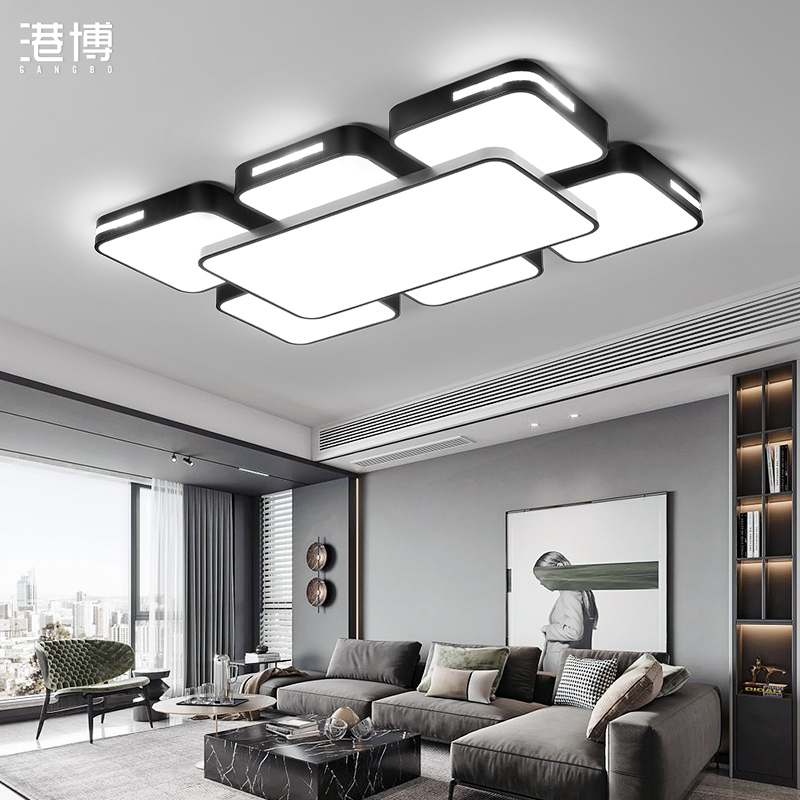 Rectangular Living Room Lamp Modern Minimalist Led Bedroom Lamp Atmosphere Home Super Bright Minimyo Modern Ultra Slim Ceiling Lamp