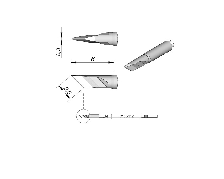Spanish JBC branded iron head C105 C105-112 C105-112 C105-113 C105-125 C105-109 C105-109