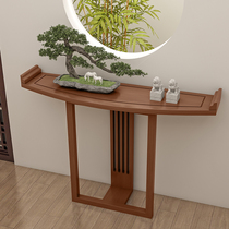 New Chinese all solid wood porch table porch cabinet small narrow table aisle porch table curved table simple