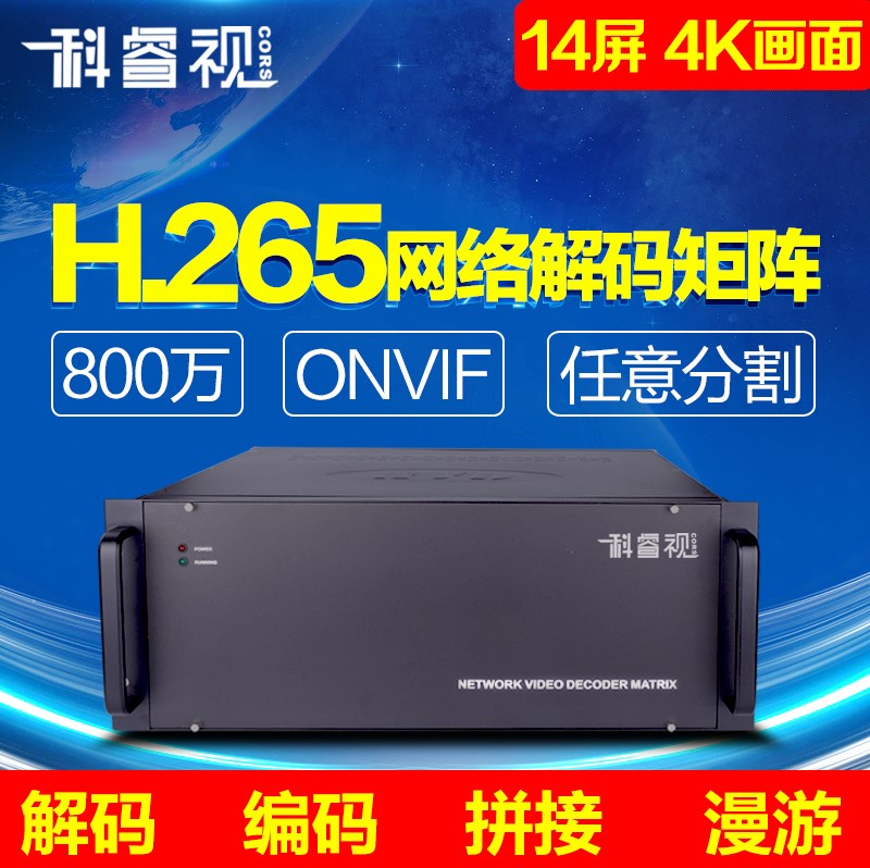 Cresight H 265 network HD matrix host decoding matrix single-screen 36-split 14-screen 4K digital matrix