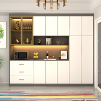 Net Red Modern Wine Cabinet Dining Side Cabinet Living-room Tea Water Cabinet Nordic Leaning Against Wall Custom Light Lavish Glass Entry Locker