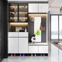 Light and luxurious door cabinet in door Shoe cabinet integrated by wall Home doorway Hyon closing cabinet minimalist modern large capacity accommodating cabinet