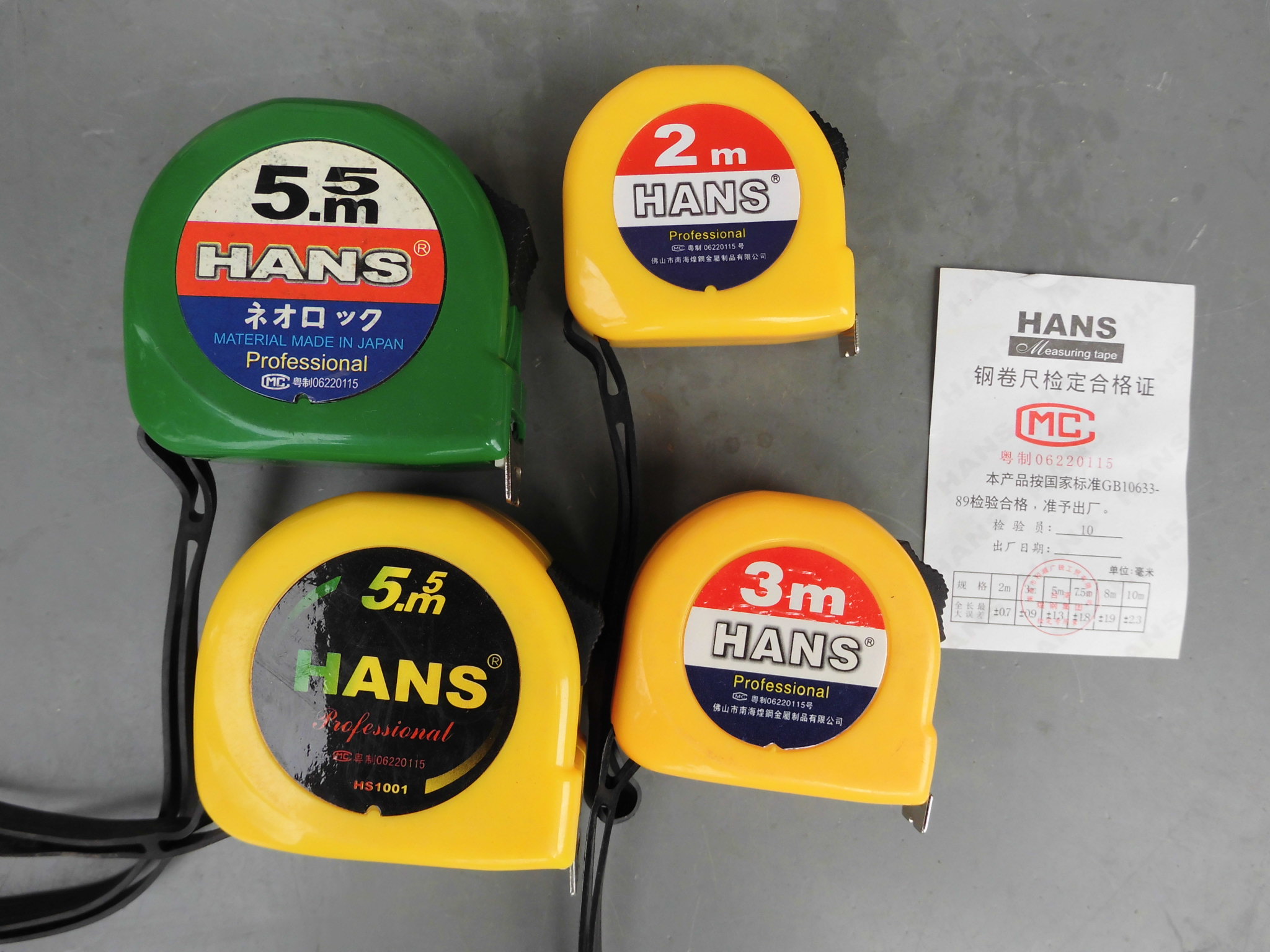 Library inventory Hans brand steel measuring tape 2 m 3 m 5 5 m Box scale high-precision measuring tape woodworking tile work measuring tool