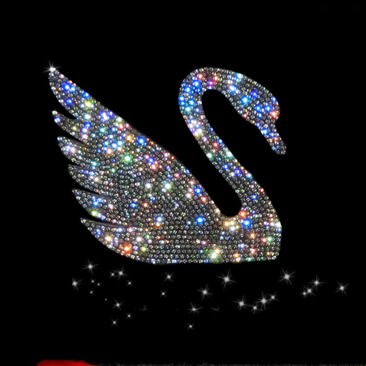 Car swan gecko love snowflake diamond stickers custom window diamond stickers Diamond-set diamond license plate steering wheel mini