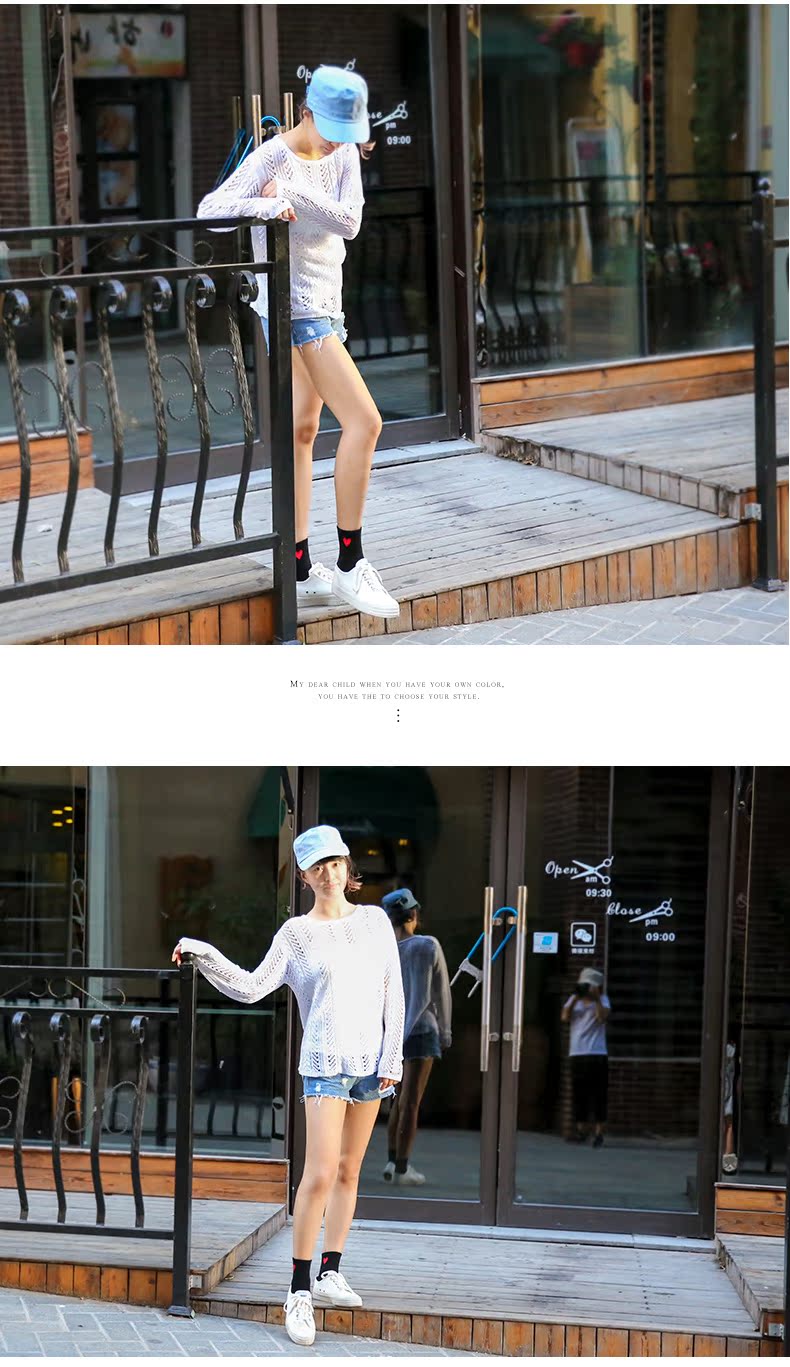 Vớ Hàn Quốc vớ nữ mùa thu hình trái tim vớ đại học gió thể thao vớ cotton sinh viên wazi yêu phụ nữ vớ tất cao cổ đến gối