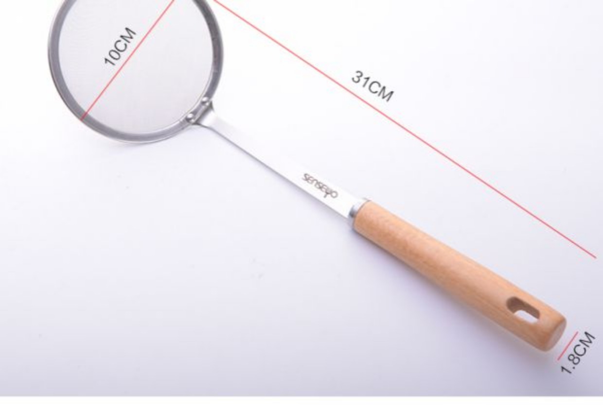 Senseyo dầu tách dầu mỡ 304 thép không gỉ lọc dầu muỗng nhỏ dầu cá muỗng dầu màn hình dư lượng dầu chảo nấu bếp từ