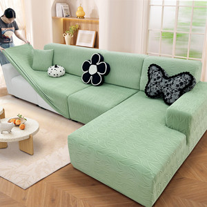 New Sofa Cover, Fully Enclosed, Suitable for All Seasons, Elastic, Non-Slip, Chaise Lounge Sofa Protector, Anti-Cat Scratch Cover
