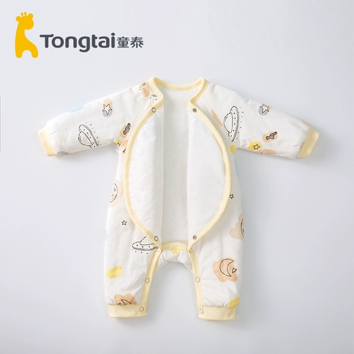 童泰 Детский хлопковый комбинезон для новорожденных, демисезонный пуховик, боди, увеличенная толщина