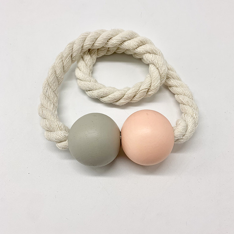 Curtain button belt tied with strap strip creative wooden magnet Makaron magnetic buckle to absorb punch curtain clamp