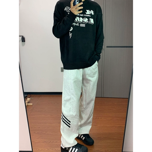 Летние штаны, свободный прямой крой, в американском стиле