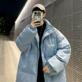 Демисезонный бархатный трендовый брендовый пуховик, в американском стиле, утиный пух, в корейском стиле, увеличенная толщина