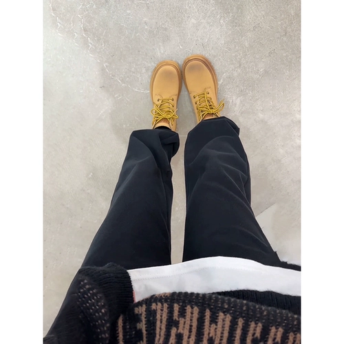 Martens, летние тонкие черные спортивные штаны для отдыха