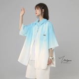 Рубашка, сексуальная куртка для влюбленных, в американском стиле, короткий рукав, оверсайз