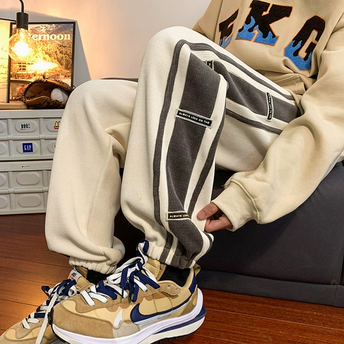 Вельветовые осенние штаны, спортивные повседневные брюки, свободный крой