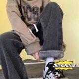 Черные джинсы, летние штаны, подходит для подростков, оверсайз, свободный крой