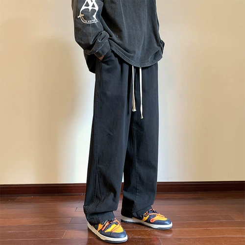 Японские осенние ретро штаны, повседневные брюки, в американском стиле, свободный прямой крой