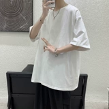 Трендовая футболка с коротким рукавом для отдыха, коллекция 2021, оверсайз, в корейском стиле, круглый воротник, короткий рукав