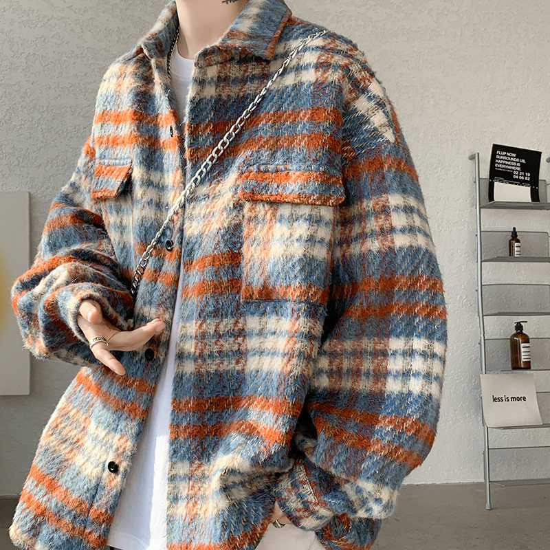 Small Fragrance Style Sub Jacket Man 2023 Autumn Winter day Department Lazy Wind Design Superior feel wool Shirt Jacket-Taobao