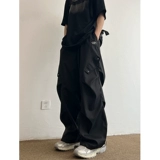 Парашютист, летние ретро штаны для отдыха, в американском стиле, оверсайз, свободный прямой крой