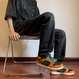 V37 Черные джинсы, эластичные приталенные штаны, в американском стиле, свободный прямой крой