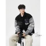 V37 Осенняя куртка для влюбленных, в американском стиле, с вышивкой