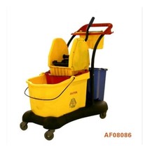 Baiyun AF08086 Press double barrel truck screw mop bucket bucket bucket squeezing water truck press truck