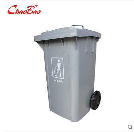 Supertreasure Large Number Thickened Down-to-earth 100L120L240L sanitation property outdoor hand-push trash can large capacity with wheel