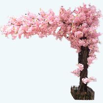 Simulation tree peach blossom tree wishing tree fake cherry blossom tree living room hotel wedding decoration simulation peach blossom tree large