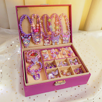 Childrens Day Kuromi Necklace Bracelet Gift Box Little Girl Princess Ring Girls Birthday Gift Jewelry Box