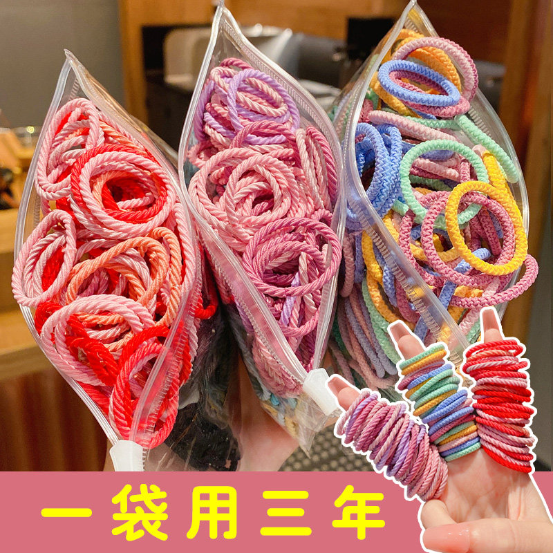 Colored hair ring children tie hair without hurting hair rubber band girls baby little girl head rope hair rope hair accessories headdress female