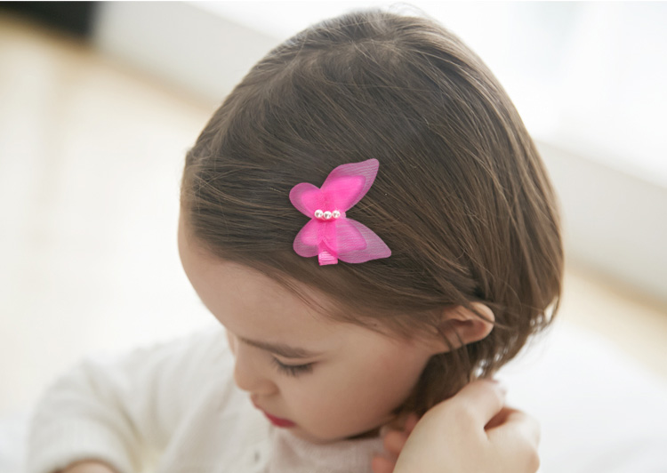 Trẻ em phụ kiện tóc mô phỏng bow lady tuyết sợi kẹp tóc thẻ công chúa siêu cổ tích Hàn Quốc ngọc trai cô gái đồ trang sức đầu