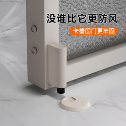 Mary Door Stopper, No-Drill New Model, Floor-Mounted, Windproof, Invisible, Anti-Collision, Ultra-Narrow Bathroom Door Stopper, Toilet Glass Door