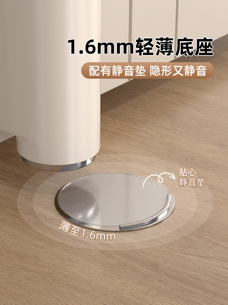 Mary's Bathroom Door No-Drill Door Stopper, Windproof, New Ultra-Narrow Anti-Collision Door Stopper, Invisible Floor-Mounted Door Stopper, Ultra-Thin