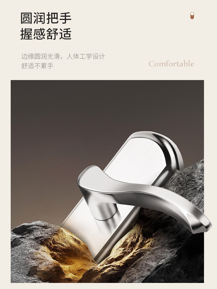 Single Tongue Door Lock, Universal for Home Use, Bedroom Door Lock, Door Handle, Room Interior Wooden Door, Stainless Steel, Silent