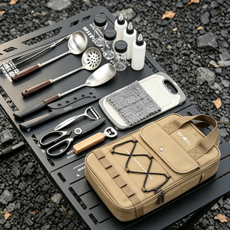 Taku Village Kitchenware Storage Bag Set Outdoor Camping Multifunctional Camping Tableware and Drinkware Portable Utensils Pot Spatula Colander Taku Village Kitchenware Storage Bag Set Outdoor Camping Multifunctional Camping Tableware and Drinkware Portable Utensils Pot Spatula Colander