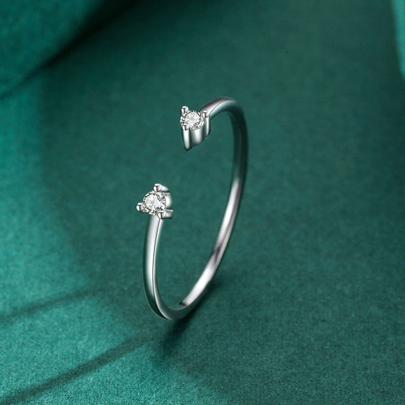 «Ювелирное кольцо» Tide, маленький дизайн обручальное кольцо, серебро 925 пробы, не темнеет, на указательный палец