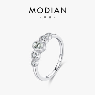 Modian Mo Mo классический S925 серебро 925 пробы Роскошный супер флэш алмаз кольцо женщина маленький корейский Толпа закрыто предлагать бриллиантовое кольцо