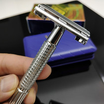 Masters manual razor old-fashioned razor knife holder shave Hu Mao stainless steel double-sided blade hand scraping mens suit