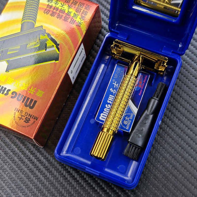 Men's swirling knife shaving knife shaving swinger-shaving double-sided blade carry whole body washing