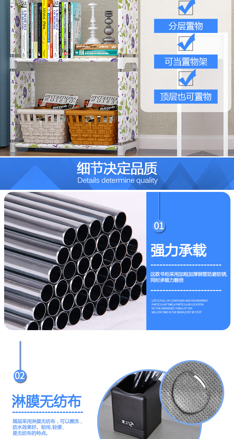Giá sách đơn giản Sàn kệ Bàn học sinh Tủ sách đơn giản Hiện đại Trẻ em Kết hợp Giá sách nhỏ Giá lưu trữ - Kệ ke trang tri