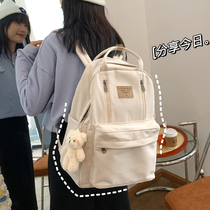 The school bag female students are simply super - fire shoulder pack large capacity fashion backpack Han edition 14 inch computer bag tide
