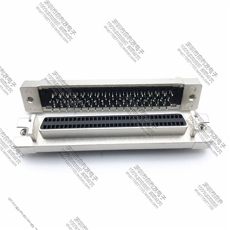 Ổ cắm động cơ servo SCSI-50/68/100PIN pin thẳng nữ ghế HPDB loại lỗ loại cắm thẳng 180 độ nữ