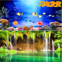 Fish tank decorated background paper HD aquarium background drawing fish tank background drawing fish tank sticker wallpaper wallpaper painting