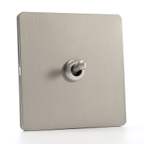 PIALT stainless steel brushed matte household switch retro lever socket Panel wall concealed silver gray