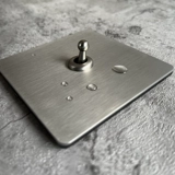 Pialt 86 рисунок из нержавеющей стали матовой выключатель для дома ретро -рычаг панели темная установка