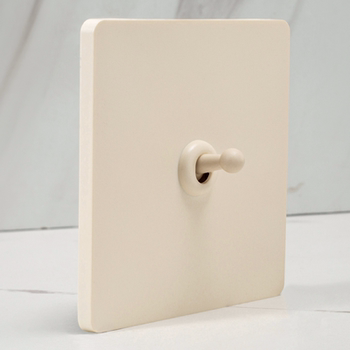 Pialt Putian White Lever + Cream Style Rocker Switch Suitable for Cocoa Custard/Spring Rain Switch Socket