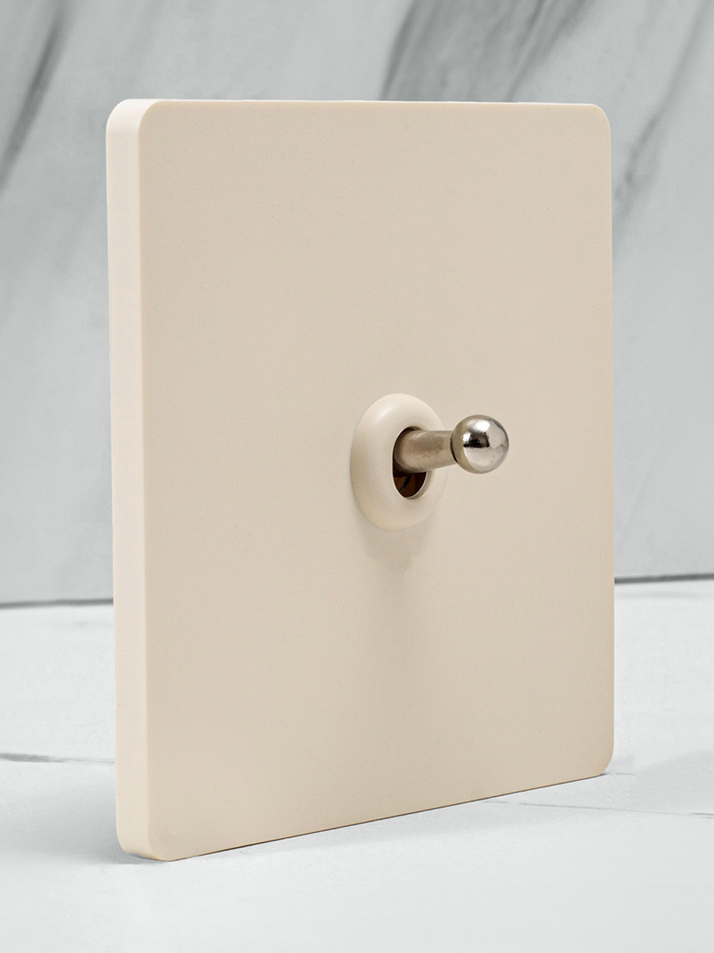 Pialt Silver Lever + Cream Style Brass Toggle Switch Suitable for Cocoa Cream/ Spring Rain Switch Socket
